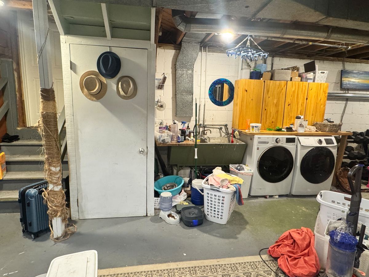 Basement space before remodel