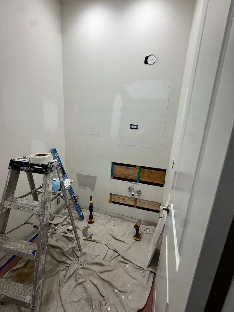 Powder room before remodel