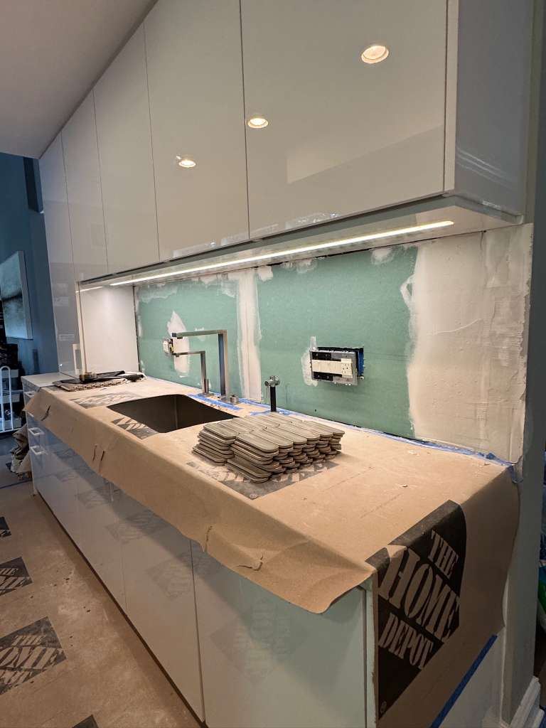 Kitchen counter before remodel